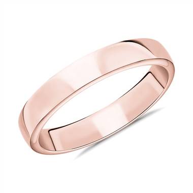"Skyline Comfort Fit Wedding Ring in 14k Rose Gold (4mm)"