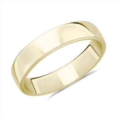 "Skyline Comfort Fit Wedding Ring in 14k Yellow Gold (5mm)"