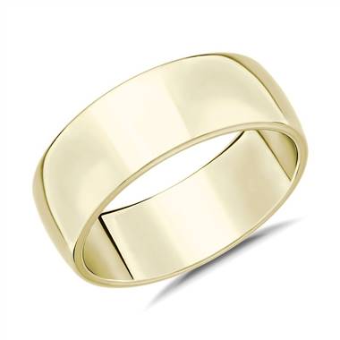 "Skyline Comfort Fit Wedding Ring in 18k Yellow Gold (8mm)"