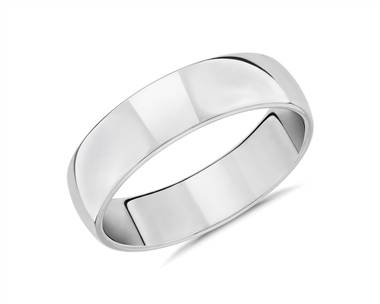 Skyline Comfort Fit Wedding Ring In Platinum (6mm)
