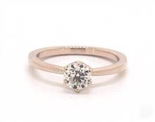 Sleek Crown Basket Solitaire Engagement Ring in 14K Rose Gold 4mm Width Band (Setting Price) | James Allen