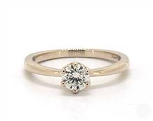 Sleek Crown Basket Solitaire Engagement Ring in 14K Yellow Gold 4mm Width Band (Setting Price) | James Allen
