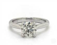Sleek Four-Prong Solitaire Engagement Ring in 14K White Gold 1.90mm Width Band (Setting Price) | James Allen
