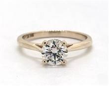 Sleek Four-Prong Solitaire Engagement Ring in 14K Yellow Gold 1.90mm Width Band (Setting Price) | James Allen