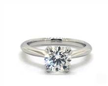 Sophisticated, Classy Curved Solitaire Engagement Ring in Platinum 2.50mm Width Band (Setting Price) | James Allen