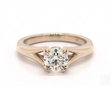 Split-Shank Double-Claw Solitaire Engagement Ring in 14K Yellow Gold 2.00mm Width Band (Setting Price) | James Allen