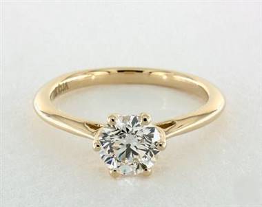 Split Shank Halo Pave 1.03ctw Engagement Ring in 18K Yellow Gold 3.20mm Width Band (Setting Price)