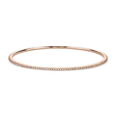 Stackable Pave Diamond Bangle in 18k Rose Gold (1 ct. tw.)