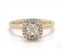 Stunning Cushion Halo .12ctw Engagement Ring in 14K Yellow Gold 1.80mm Width Band (Setting Price) | James Allen