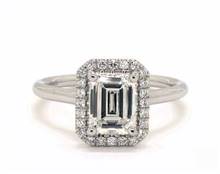Stunning Cushion Halo .12ctw Engagement Ring in Platinum 1.80mm Width Band (Setting Price) | James Allen
