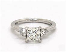 Sweeping Cross-Prong Classic 3-Stone Engagement Ring in 14K White Gold 1.90mm Width Band (Setting Price) | James Allen