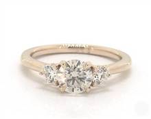 Sweeping Cross-Prong Classic 3-Stone Engagement Ring in 14K Yellow Gold 1.90mm Width Band (Setting Price) | James Allen
