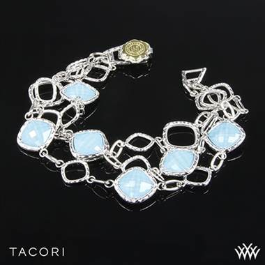 Tacori SB11505 Island Rains Clear Quartz over Neolite Turquoise Bracelet in Sterling Silver with 18k Yellow Gold Accents