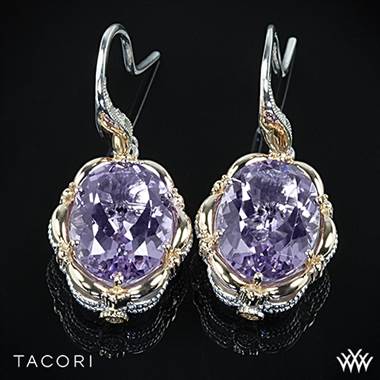 Tacori SE134P13 Color Medley Rose Amethyst Dangle Earrings in Sterling Silver with 18K Rose Gold Accents