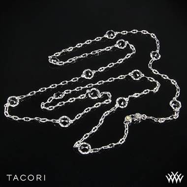 Tacori SN10819 Black Lightning Black Onyx Necklace in Sterling Silver with 18K Yellow Gold Accents