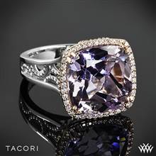 Tacori SR100P13 Blushing Rose Amethyst and Diamond Ring in Sterling Silver with 18k Rose Gold Accents | Whiteflash