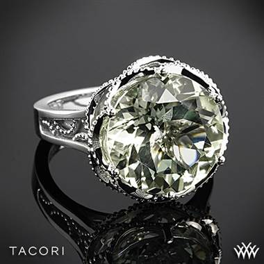 Tacori SR12312 Seafoam Mint Prasiolite Ring in Sterling Silver with 18k Yellow Gold Accents