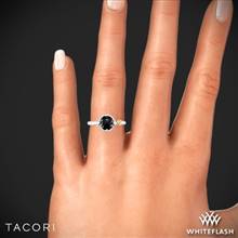 Tacori SR13419 Gemma Bloom Simply Gem Ring featuring Black Onyx in Sterling Silver with 18k with Yellow Gold Accents | Whiteflash
