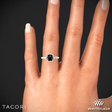 Tacori SR13419 Gemma Bloom Simply Gem Ring featuring Black Onyx in Sterling Silver with 18k with Yellow Gold Accents Whiteflash 56177