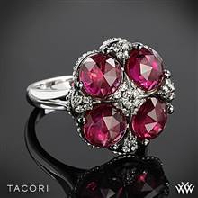 Tacori SR15334 City Lights Clear Quartz over Ruby Red Quartz Ring in Sterling Silver with 18k Yellow Gold Accents | Whiteflash