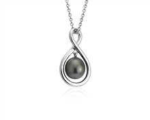 Tahitian Cultured Pearl Infinity Pendant In Sterling Silver (8-9mm) | Blue Nile
