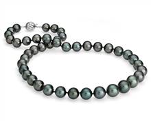 Tahitian Cultured Pearl Strand Necklace In 18k White Gold (9.0-11.5mm) | Blue Nile