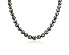 Tahitian Cultured Pearl Strand Necklace In 18k White Gold (9-10mm) | Blue Nile