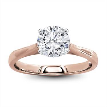 Tapered 2mm Solitaire Engagement Ring
