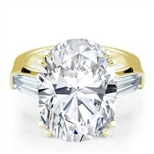 Tapered Baguette and Cushion Three Stone Setting | Adiamor