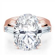 Tapered Baguette and Cushion Three Stone Setting | Adiamor