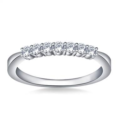 Tapered Prong Set Round Diamond Band in Platinum (1/3 cttw.)