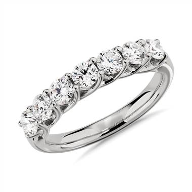 Tessere Seven Stone Diamond Wedding Ring in 14k White Gold (1 ct. tw.)