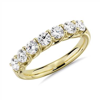 Tessere Seven Stone Diamond Wedding Ring in 14k Yellow Gold (1 ct. tw.)