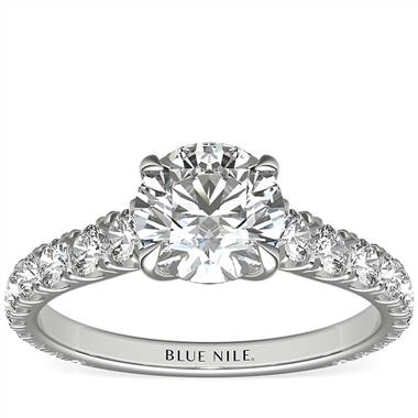 The Gallery Collection™ Cathedral Pave Diamond Engagement Ring in Platinum (5/8 ct. tw.)