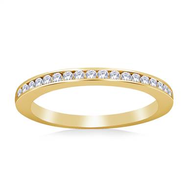 Thin Channel Set Diamond Band in 18K Yellow Gold  (1/6 cttw.)