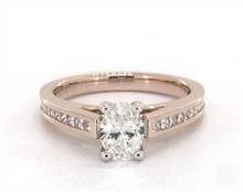 Thin Princess-Channel .6ctw Engagement Ring in 14K Rose Gold 2.50mm Width Band (Setting Price) | James Allen
