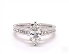 Thin Princess-Channel .6ctw Engagement Ring in 18K White Gold 2.50mm Width Band (Setting Price) | James Allen