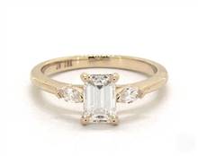 Three-Stone Marquise Diamond Engagement Ring in 18K Yellow Gold 4mm Width Band (Setting Price) | James Allen