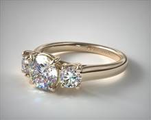 Three Stone Wire Basket .50ctw Engagement Ring in 14K Yellow Gold 4mm Width Band (Setting Price) | James Allen