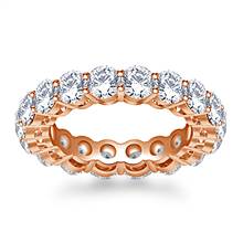 Timeless Prong Set Round Diamond Eternity Ring in 14K Rose Gold (3.34 - 3.94 cttw.) | B2C Jewels