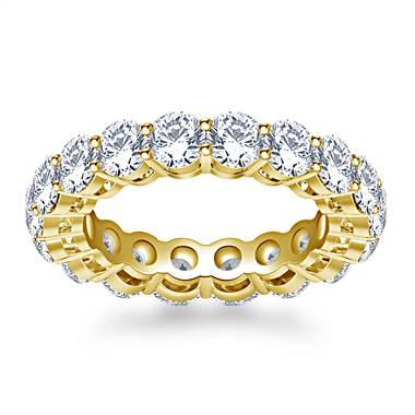Timeless Prong Set Round Diamond Eternity Ring in 18K Yellow Gold (3.34 - 3.94 cttw.)