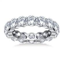 Timeless Round Diamond Decorated Eternity Ring in 14K White Gold (4.44 - 5.04 cttw.) | B2C Jewels