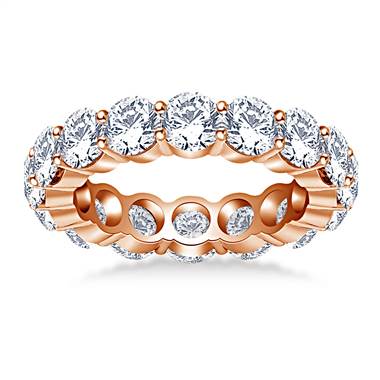 Timeless Round Diamond Decorated Eternity Ring in 18K Rose Gold (4.44 - 5.04 cttw.)
