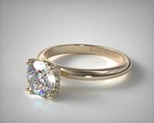 Timeless Solitaire, Adorned Basket Engagement Ring in 14K Yellow Gold 2.00mm Width Band (Setting Price) | James Allen