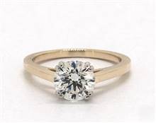 Timeless Solitaire, Double-Claw Engagement Ring in 18K Yellow Gold 4mm Width Band (Setting Price) | James Allen