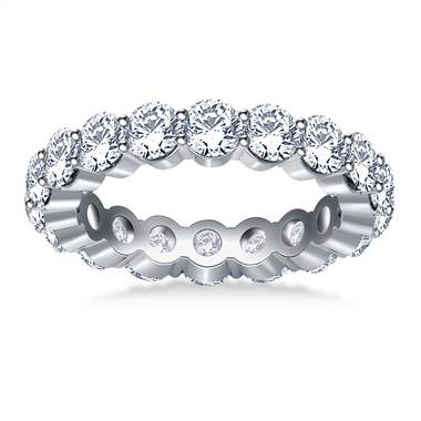 Traditional Prong Set Round Diamond Eternity Ring in 14K White Gold (2.64 -2.94 cttw.)