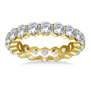 Traditional Prong Set Round Diamond Eternity Ring in 14K Yellow Gold (2.64 -2.94 cttw.)