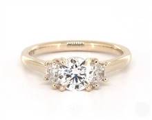Trapezoid Diamond Three-Stone Engagement Ring in 14K Yellow Gold 2.20mm Width Band (Setting Price) | James Allen