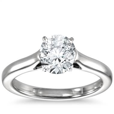 Trellis Solitaire Engagement Ring in Platinum