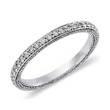 "Trio Micropave Diamond Eternity Ring in Platinum (4/5 ct. tw.)"